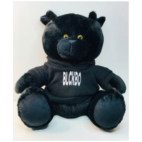Мягкая игрушка черный медведь blckbo , стильный черный мишка , 40 см