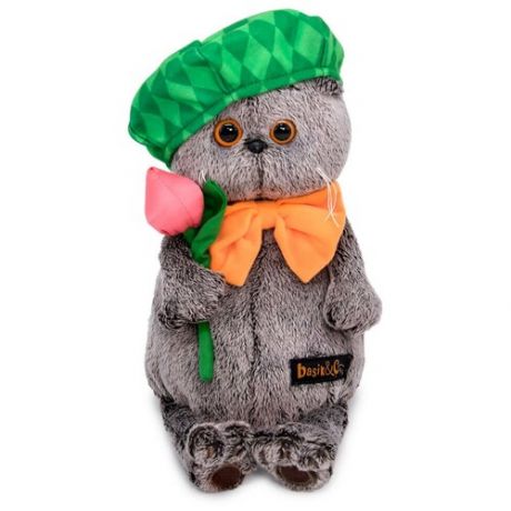 Budi Basa Мягкая игрушка Кот Басик в зеленом берете, 25 см, Ks25-192