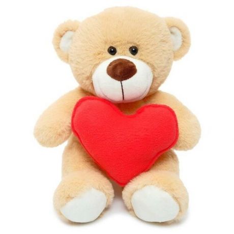 Мягкая игрушка UNAKY Soft toy Мишка Берни с красным сердцем, 22 см