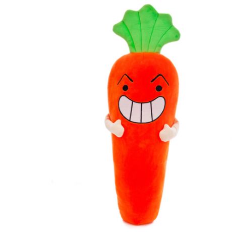 Плюшевая игрушка морковь с улыбкой 55 см