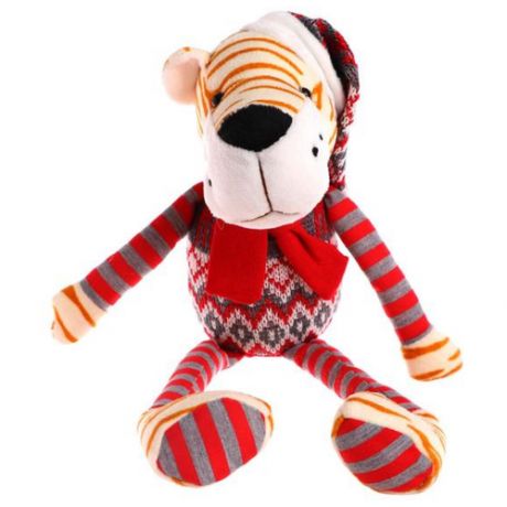 Мягкая игрушка Тигр в шапочке 18 см / плюшевые игрушки тигр / мягкая игрушка тигр качественная / для детей