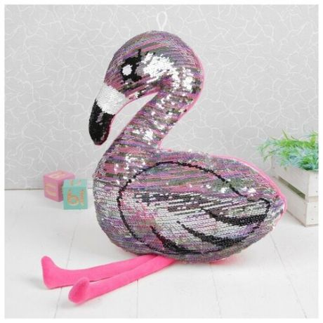 Мягкая игрушка "Фламинго" пайетки