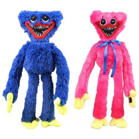 Набор из 2 мягких игрушек Playtime Co Huggy Wuggy и Kissy Missy, 35 см, синий