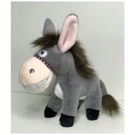 Мягкая игрушка Ослик , плюшевая кукла ослик, серый , 22 см