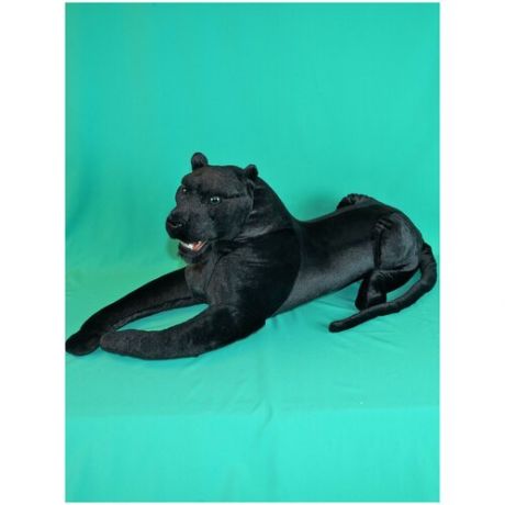 Мягкая игрушка Черная Пантера реалистичная, 90 см, черный