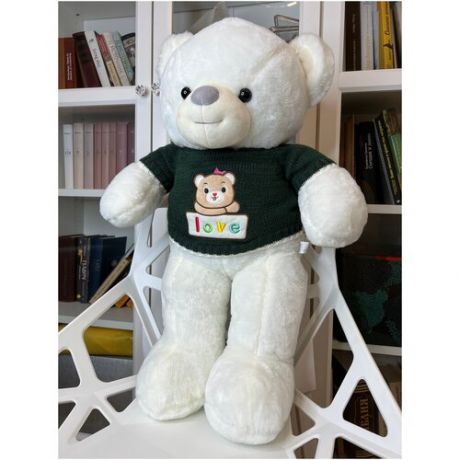 Мягкая игрушка, плюшевый мишка, медвежонок в свитере 75 см
