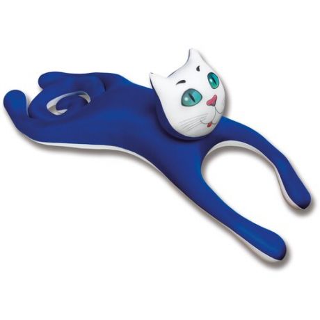 Мягкая игрушка антистресс Штучки, к которым тянутся ручки Кот Акробат, синий