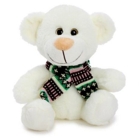Мягкая игрушка UNAKY Soft toy Медвежонок Сильвестр в шарфе, 19 см