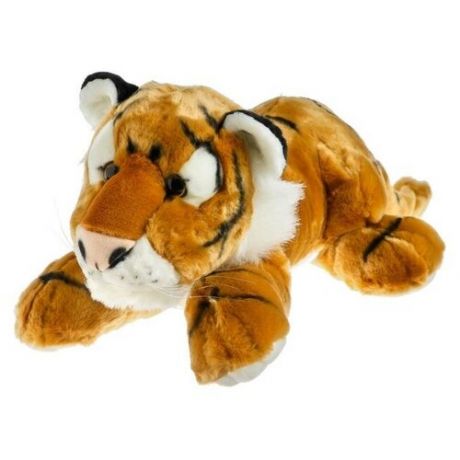 Мягкая игрушка "Тигр" лежит , цвет микс