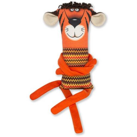 Декоративная игрушка Штучки, к которым тянутся ручки Тигр Гаврик коричневый