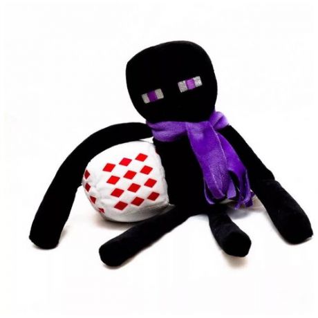 Мягкая игрушка - Minecraft Эндермен / Enderman purple scarf (26см)