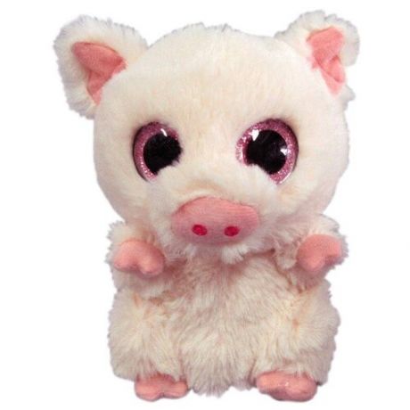 Мягкая игрушка ABtoys Свинка светло-розовая, 15 см