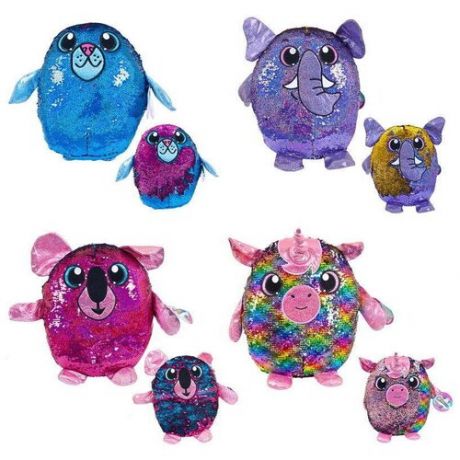 Мягкая игрушка Shimmeez (Шиммиз) серия 2, плюшевые фигурки животных в пайетках, 35 см, цена за штуку! BEVERLY HILLS TEDDY BEAR SH01054