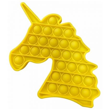 Игрушка пупырка-антистресс Pop it – Единорог жёлтый 2