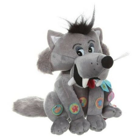 Мягкая игрушка Shantou Волк, 30 см, рассказывает сказки