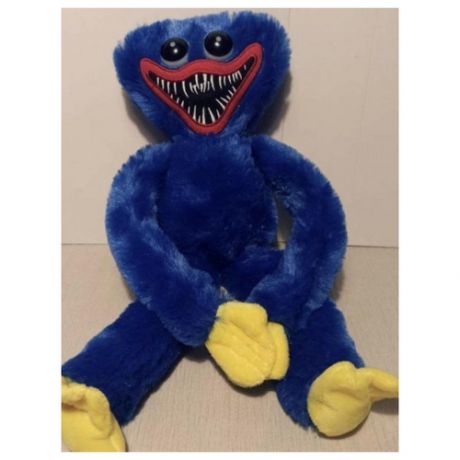 Мягкая плюшевая игрушка Хаги Ваги/Хагги Вагги/Huggy Wuggy Poppy Playtime, 80 см, синий