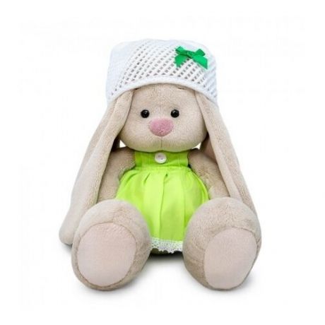 Мягкая игрушка в подарочной упаковке - Зайка Ми в салатовом платье с кружевом, 23см