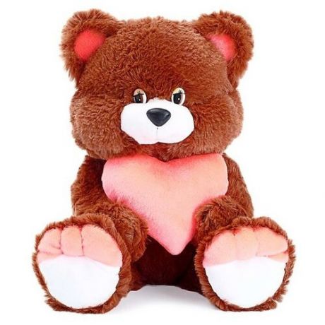 Три медвежонка Мягкая игрушка «Медведь Романтик» с сердцем, микс