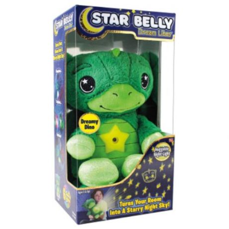 Детская мягкая игрушка-светильник для сна со встроенным проектором "Динозаврик" (помогает ребенку уснуть и перестать бояться темноты)