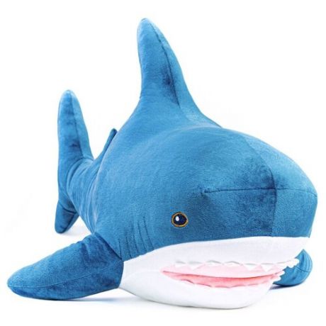 Игрушка-подушка GoldStitch Акула с карманом, 100 см, синий