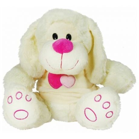 Мягкая игрушка Собачка в кофте 30см розовый