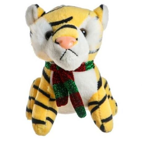 Мягкая игрушка «Тигр в шарфе», на присоске, 11 см, цвета микс
