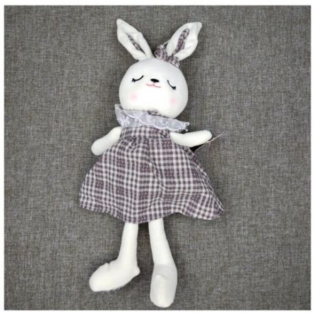 Мягкая игрушка кукла-сплюшка зайка в платье/мягкая кукла/первая игрушка