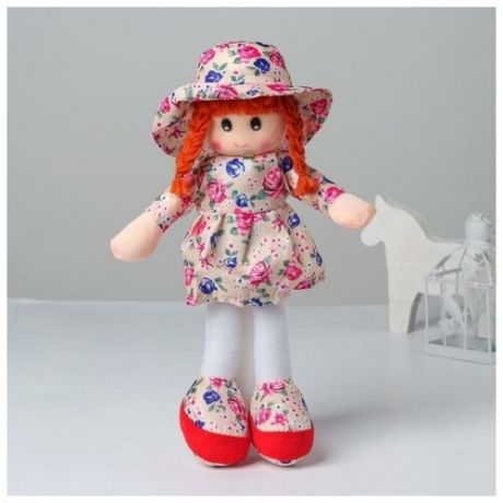 Мягкая игрушка «Кукла», в шляпке и платьишке, цвета микс