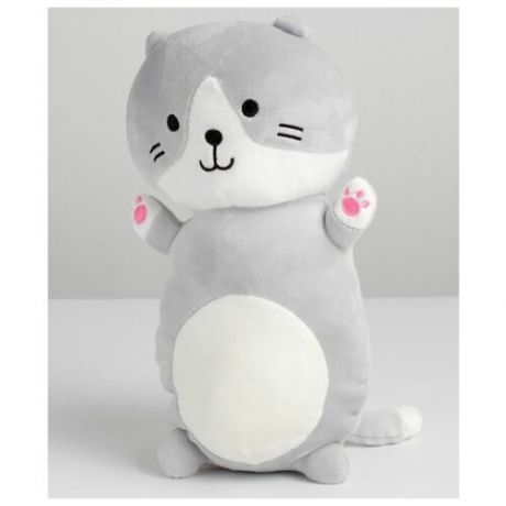 Мягкая игрушка-подушка кот 42 см /котенок антистресс серый