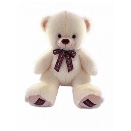Мягкая игрушка плюшевый Медведь Мишка LOVE c ленточкой 65 см. Молочный
