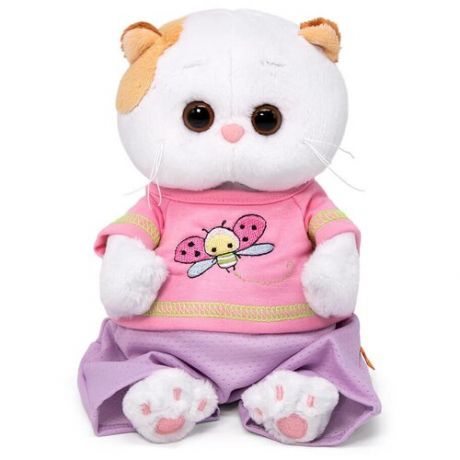 Мягкая игрушка Budi Basa в подарочной коробке - Кошечка Ли Ли Baby в футболке с божьей коровкой, 20 см
