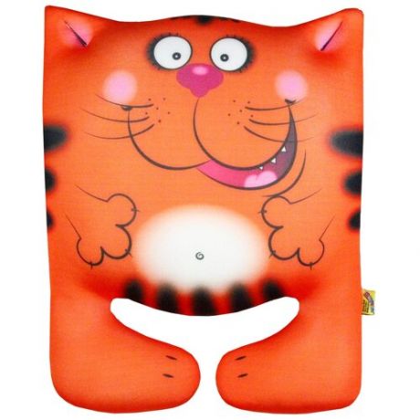 Мягкая игрушка - подушка антистресс Штучки, к которым тянутся ручки Кот, рыжий, 36 см
