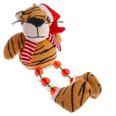 Мягкая игрушка «Тигр в колпаке», на подвесе, цвета микс