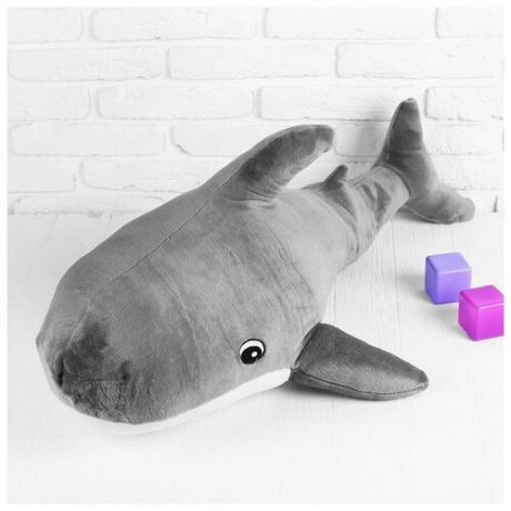 Мягкая игрушка Акула, цвет серый, 100х64 см 4406424 .