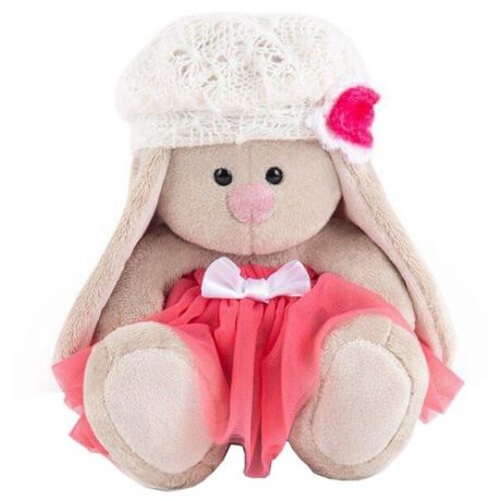 Budi Basa Мягкая игрушка Зайка Ми в розовой юбке с белым беретом 15 см коллекция Малыши SidX-355