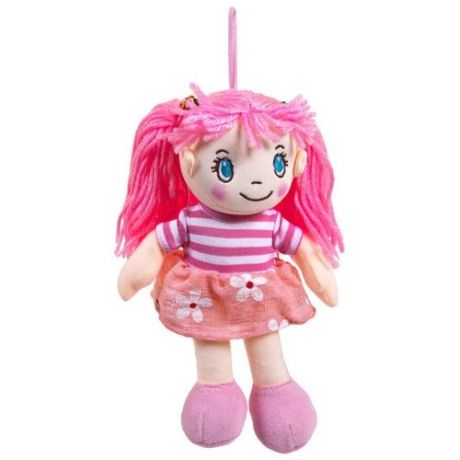 Мягкая игрушка ABtoys Кукла в розовом платье, 20 см