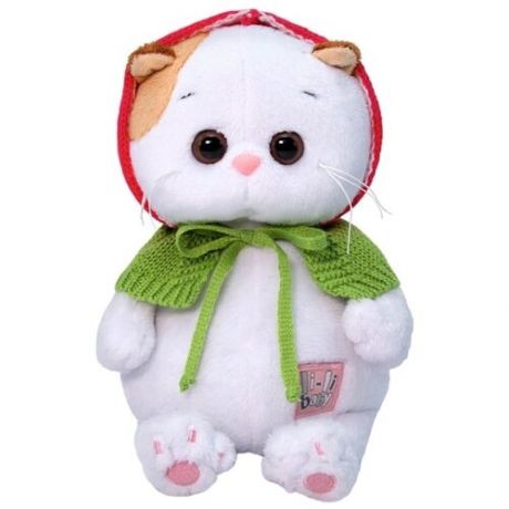 Мягкая игрушка Basik&Co Кошка Ли-Ли baby в вязаной накидке, 20 см