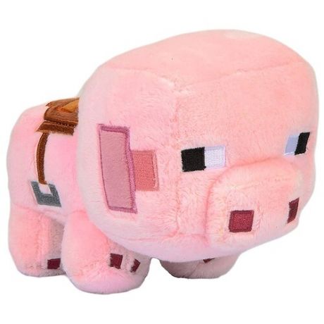 Мягкая игрушка Jinx Minecraft Happy Explorer Saddled Pig, 16 см