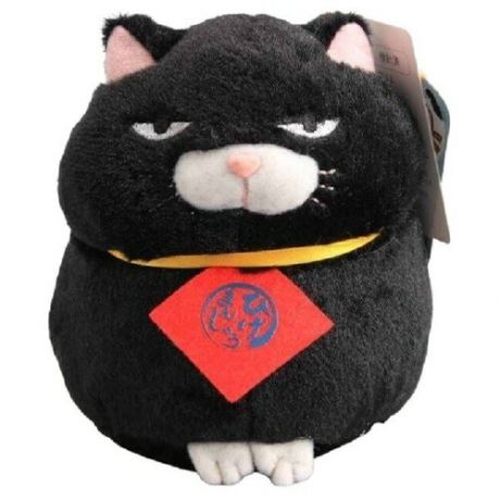 Черный сварливый кот Kuromame 20 см