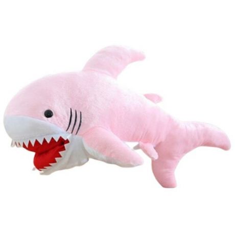 Плюшевая розовая зубастая акула (90см)