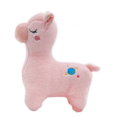 Мягкая игрушка Лама Альпака розовая 50 см