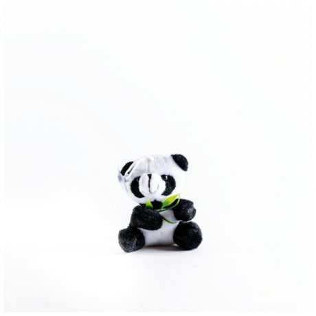 Мягкая игрушка, панда с веточкой на присоске