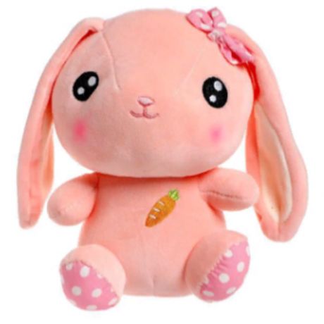 Мягкая игрушка Зайка или Зайка с морковкой розовый , 20 см