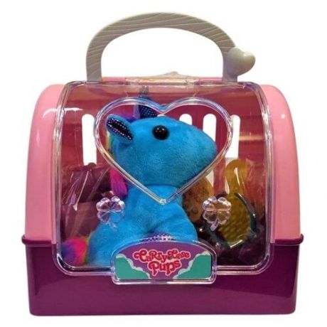 Игрушка для девочек Крошка единорог в чемодане с расческой (Голубая), 13 см