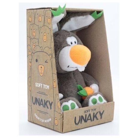Мягкая игрушка Unaky в подарочной коробке Кролик Топ, музыкальный
