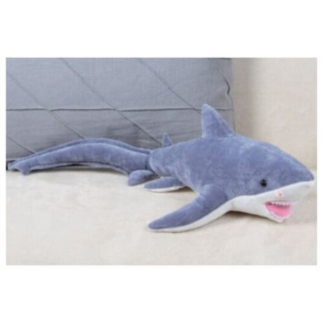 Мягкая игрушка акула лисица серая 72 СМ