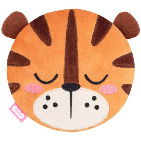 Игрушка-грелка Мякиши Тигр Мууд с вишневыми косточками, 16.5 см, оранжевый