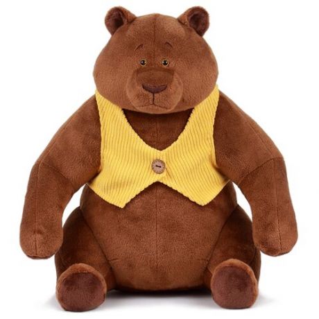 KULT Мягкая игрушка медведь Mr. Brown в жилетке, 30см