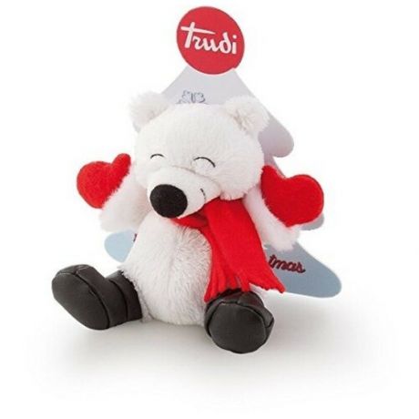 Мягкая игрушка Trudi Рождественский полярный мишка, 9 см 29467(51212)