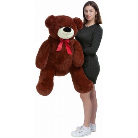 450-2015 Мягкая игрушка Тутси "Медведь" (игольчатый) темно-коричневый, 80 см